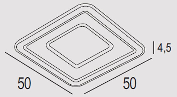 Plafoniera Contemporanea Halò Metallo Bianco Led 46W