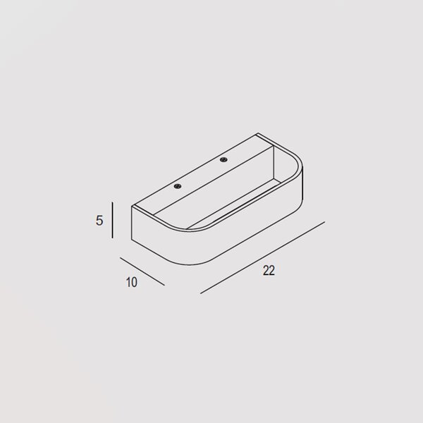 Applique Contemporanea Handles Metallo Foglia Oro Led 12W