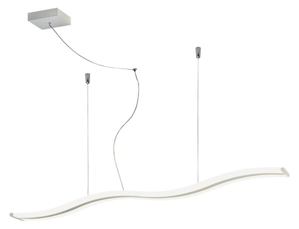 Sospensione Contemporanea Onda Metallo Bianco Led 47W