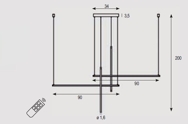 Sospensione Contemporanea Nood Metallo Bianco Led 60W