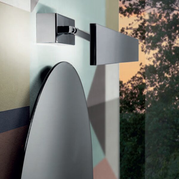 Applique Moderna Myr Metallo Cromo Grigio Led 16W