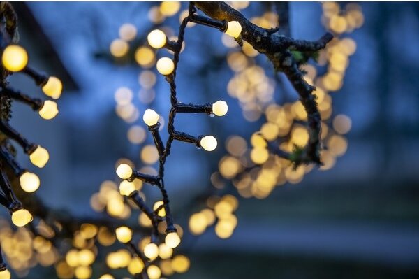 Eglo- Catena luminosa natalizia LED da esterno BERRY MINI 700xLED/8 funzioni 19m IP44 bianco caldo