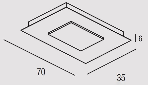 Plafoniera Contemporanea Pixel Metallo Nero Led 40W