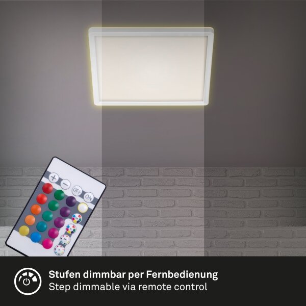 Briloner 7090-416 - Lampada da soffitto dimmerabile LED RGBW SLIM 15W 230V + DO