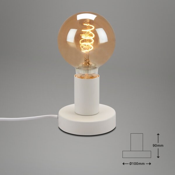 Briloner 7023-016 - Lampada da tavolo TEEPU 1xE27/10W/230V bianco