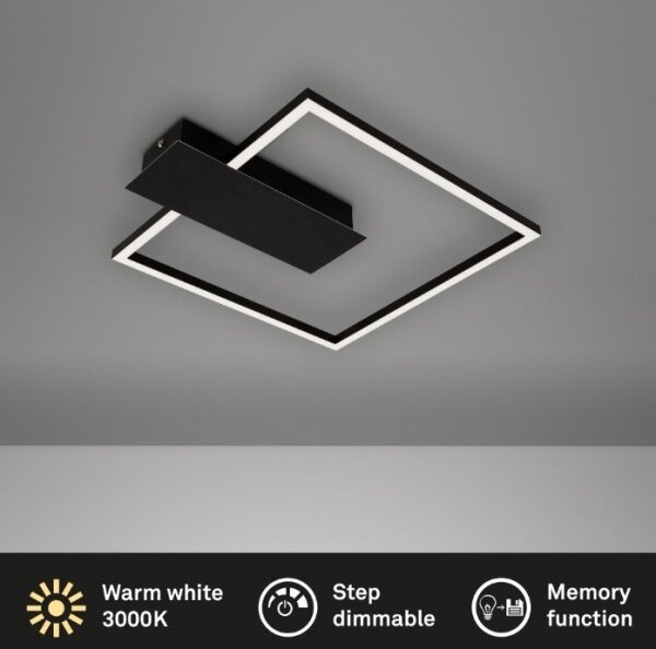 Briloner 3544-015 - Plafoniera LED dimmerabile NICO LED/12W/230V nero