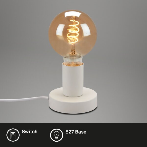 Briloner 7023-016 - Lampada da tavolo TEEPU 1xE27/10W/230V bianco