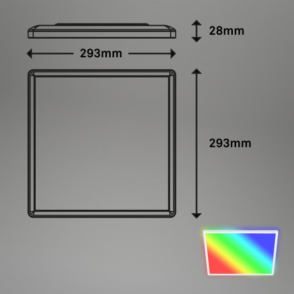 Briloner 7090-416 - Lampada da soffitto dimmerabile LED RGBW SLIM 15W 230V + DO