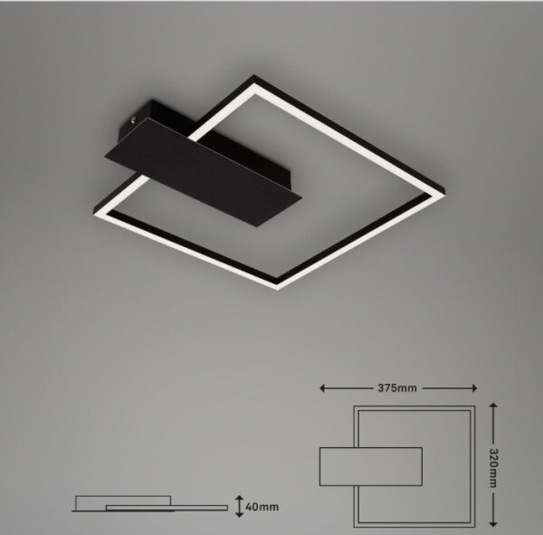 Briloner 3544-015 - Plafoniera LED dimmerabile NICO LED/12W/230V nero