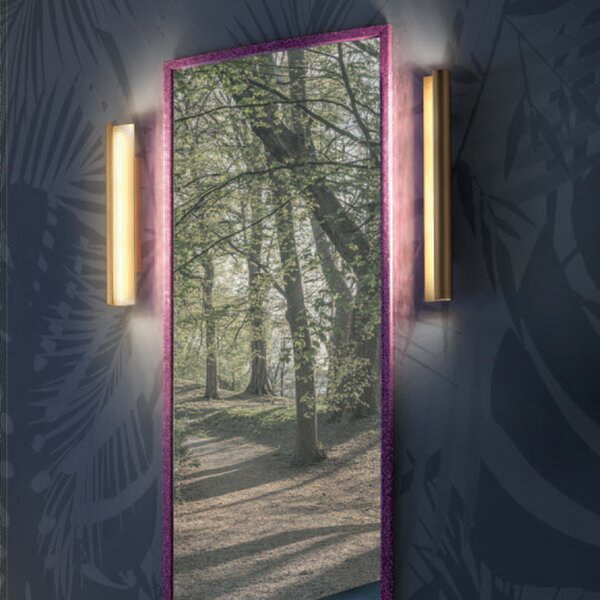 Applique Moderna Pop Metallo Foglia Oro Led 28W