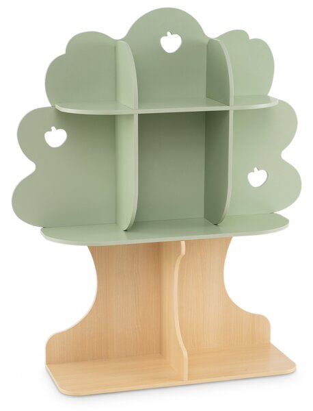 Costway Libreria per bambini a forma di albero con 8 scomparti aperti e 2 kit antiribaltamento, Scaffale per giocattoli contenitore salvaspazio