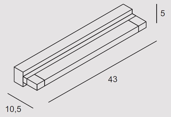 Applique Contemporanea Slot Metallo Bianco Led 12W