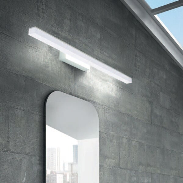 Applique Moderna Ruler Metallo Bianco Led 18W