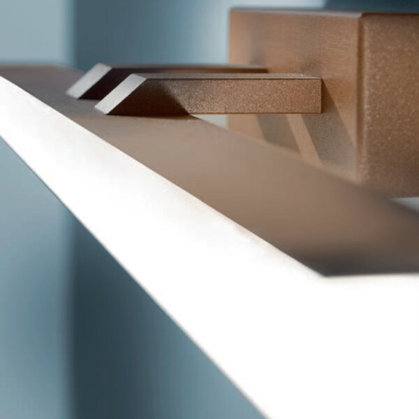 Applique Moderna Ruler Metallo Rame Opaco Led 18W