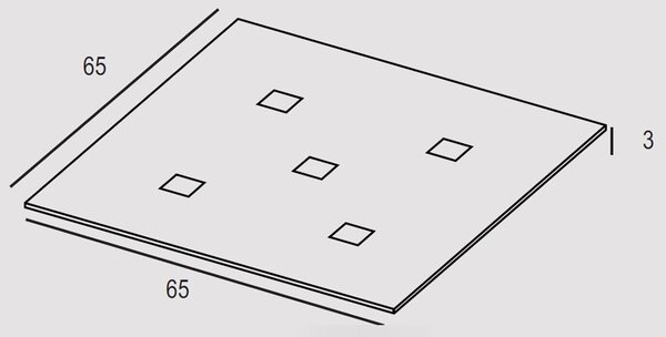 Plafoniera Contemporanea Sparta Metallo Grigio Perla 5 Luci Gx53