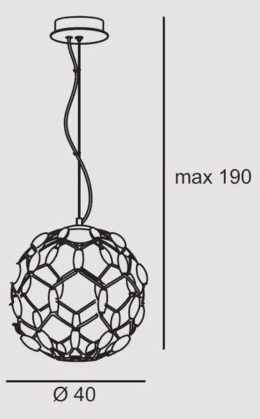 Sospensione Contemporanea Well Metallo Bianco Led 36W