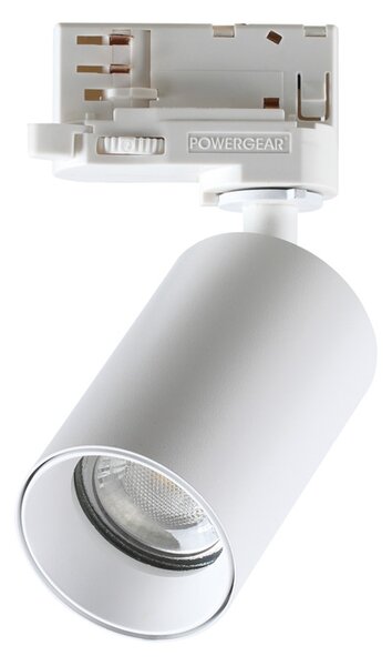 Faretto Binario Byte Metallo Bianco 1 Luce Gu10 7W 3000K Luce Calda