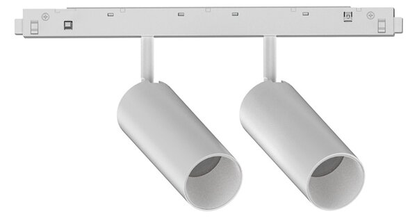 Proiettore Regolaile Ego Alluminio Bianco 2 Luci 24W 3000K Luce Calda 1-10W