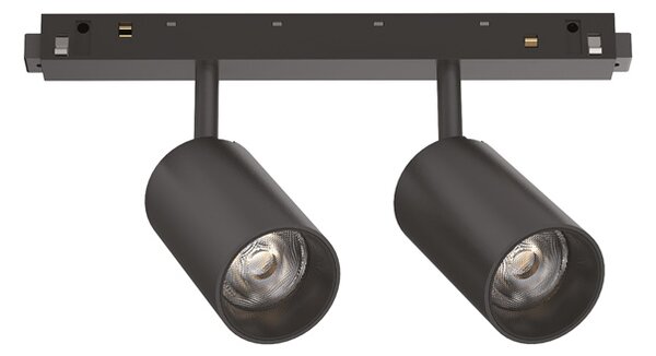 Proiettore Regolabile Dali Ego Alluminio Nero 2 Luci Led 16W 3000K Luce Calda