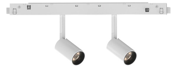 Proiettore Regolabile Ego Alluminio Bianco 2 Luci Led 5W 3000K 1-10V