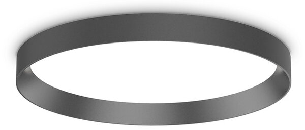 Plafoniera Moderna Fly Alluminio-Materie Plastiche Nero Led 26W 4000K D45Cm