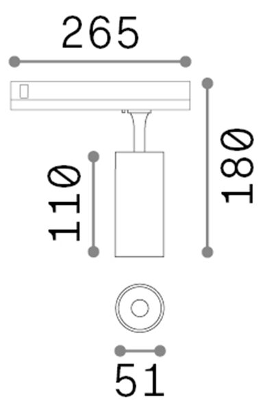 Proiettore Fox Alluminio-Materie Plastiche Bianco Led 8W 3000K Luce Calda 1-10V