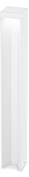 Paletto Da Esterno Moderna Kurt Metallo Bianco 1 Luce 12W 4000K Luce Naturale