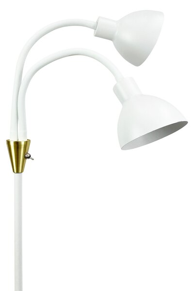 Lampada da terra Dyberg Larsen, Lilje, Bianco, Soggiorno, Metallo, Design