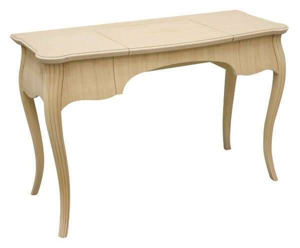 Toeletta in legno 2 cassetti grezzo l.120 p.50 h.80 (059)