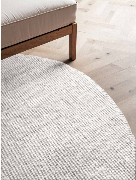 Tappeto rotondo grigio chiaro in iuta reversibile/tessuto a mano ø 200 cm Bouclé Jaipur – Hanse Home