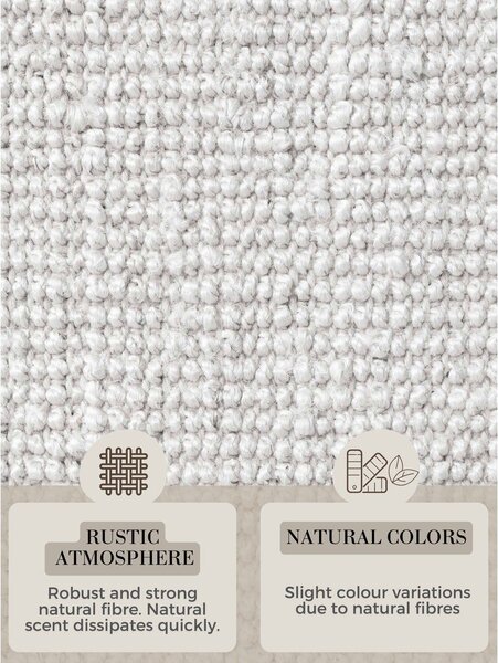 Tappeto rotondo grigio chiaro in iuta reversibile/tessuto a mano ø 200 cm Bouclé Jaipur – Hanse Home