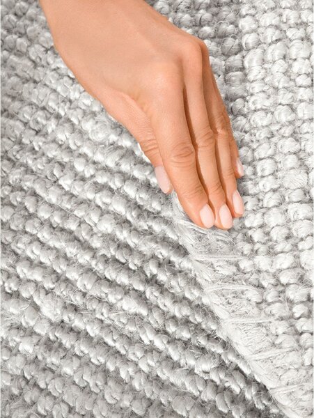 Tappeto rotondo grigio chiaro in iuta reversibile/tessuto a mano ø 200 cm Bouclé Jaipur – Hanse Home