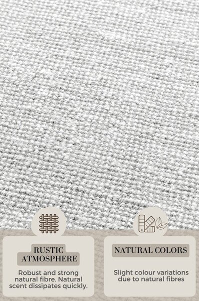 Tappeto grigio chiaro in iuta reversibile/tessuto a mano 60x90 cm Bouclé Jaipur – Hanse Home