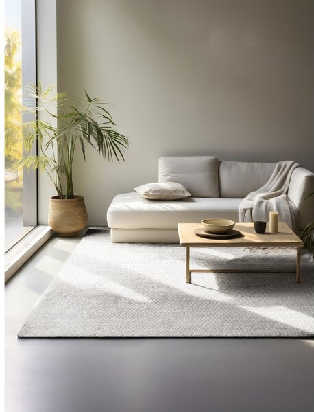 Tappeto grigio chiaro in iuta reversibile/tessuto a mano 60x90 cm Bouclé Jaipur – Hanse Home