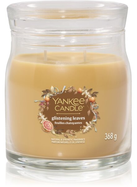 Yankee Candle Glistening Leaves candela profumata Signature 368 g
