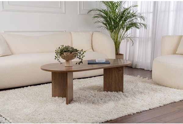 Tavolino da salotto marrone scuro con effetto noce 60x119 cm Sable – Kalune Design