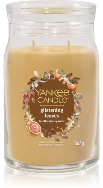 Yankee Candle Glistening Leaves candela profumata Signature 567 g