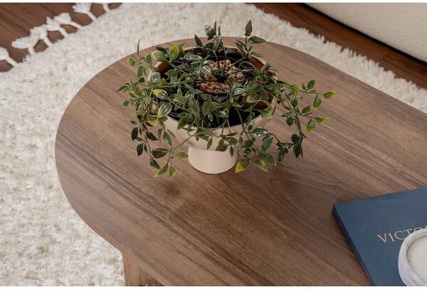 Tavolino da salotto marrone scuro con effetto noce 60x119 cm Sable – Kalune Design