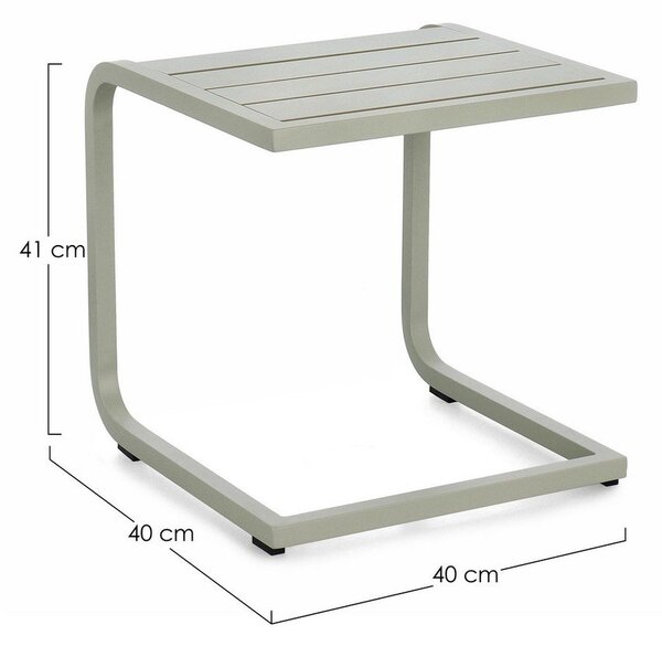 Tavolino da giardino in alluminio 40x40 cm Taylor – Bizzotto