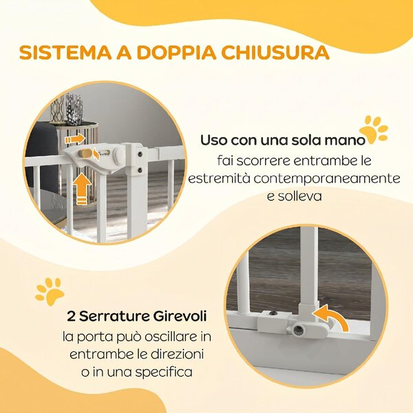 AllMyPets Cancellino per Cani Regolabile con Chiusura Automatica in Acciaio e Plastica 74-100x77 cm colore Nero