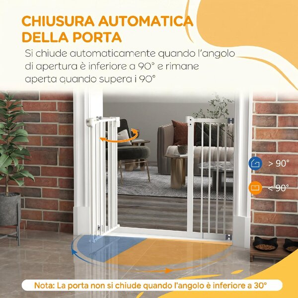 AllMyPets Cancellino per Cani Regolabile con Chiusura Automatica in Acciaio e Plastica 74-100x77 cm colore Nero
