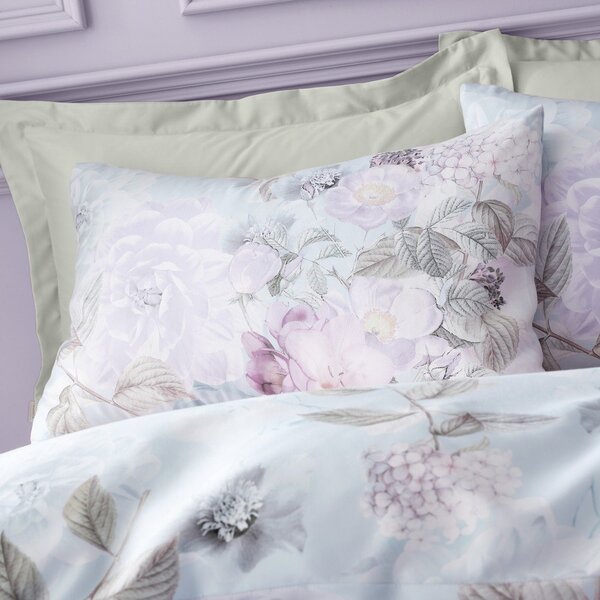 Set copripiumino e federa azzurro per letto singolo 135x200 cm Floral Serenity – RHS