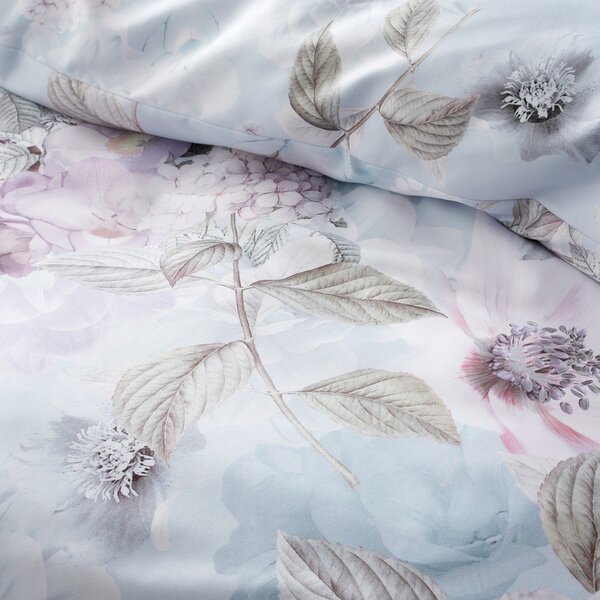 Set copripiumino e federa azzurro per letto singolo 135x200 cm Floral Serenity – RHS