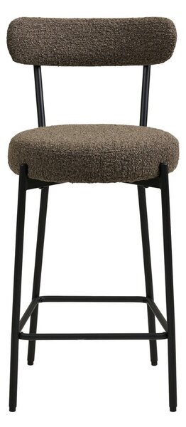 Sgabello da bar marrone imbottito (altezza della seduta 65 cm) Badalona – House Nordic