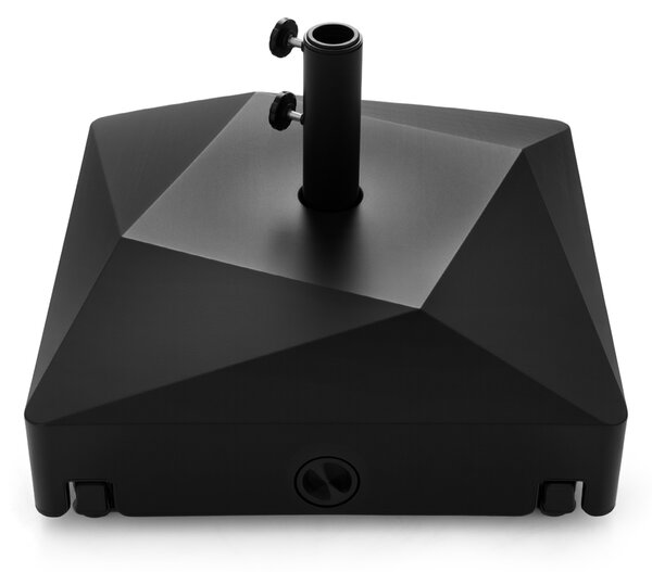 Costway Base ombrellone da giardino 40 l compatibile con palo da 38 e 48 mm, Supporto pesante con rotelle bloccabili e maniglia