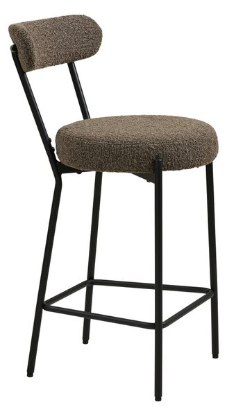 Sgabello da bar marrone imbottito (altezza della seduta 65 cm) Badalona – House Nordic