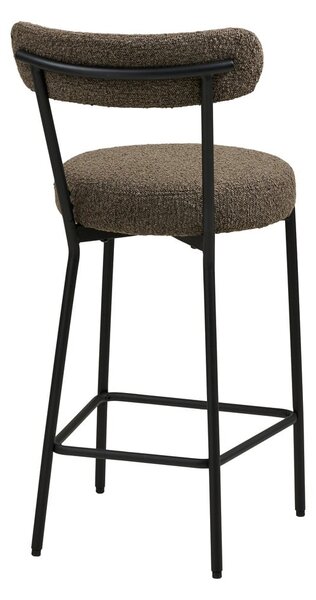 Sgabello da bar marrone imbottito (altezza della seduta 65 cm) Badalona – House Nordic