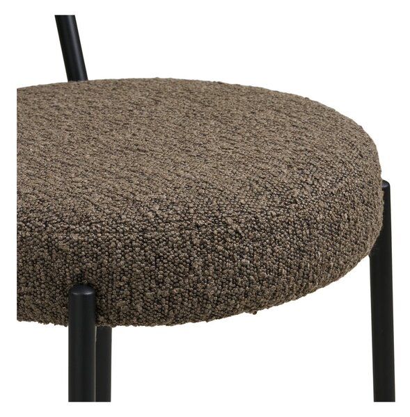 Sgabello da bar marrone imbottito (altezza della seduta 65 cm) Badalona – House Nordic