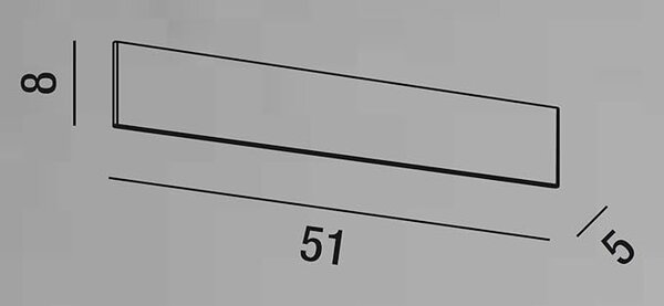 Applique Contemporanea Plank Metallo Bianco Acrilico Led 8W 3000K