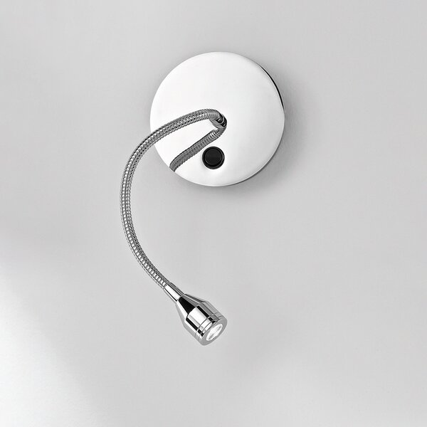 Applique Contemporanea Spy Metallo Cromo Lucido Led 3W 3000K